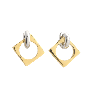 SQUARE MIX HOOP EARRINGS