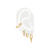 EAR PARTY GOLD SET - 3 & 2 HOLES