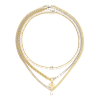 MIX TENNIS COMPASS LAYERED NECKLACE SET