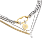 SLEEK CARABINER COSMIC LAYERED NECKLACE SET
