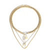 JUST CLICK TAG LAYERED NECKLACE SET