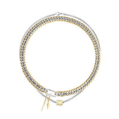 JUST CLICK NUT LAYERED NECKLACE SET