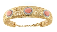 Bracciale con Brillianti Fantasia e Coralli