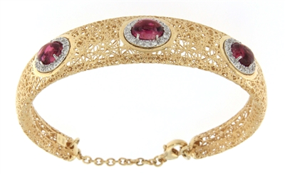 Bracciale con Brillianti Fantasia e Tourmaline