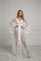 Long lace robe with train Bellissimo