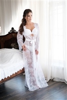 Sheer robe lace with open back Bellissimo