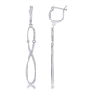 Sterling Silver Infinity White Topaz 1.35 cttw Earrings
