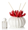 Debora Carlucci Red Coral Reed Diffuser W/ Frosted Porcelain Bottom