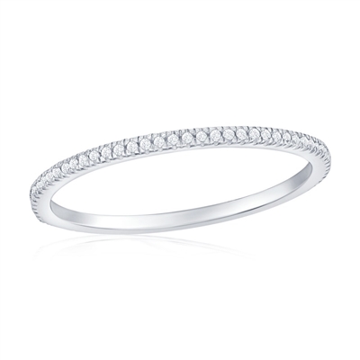 Sterling Silver, Eternity Diamond Band - (66 Stones)
