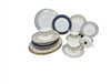 Set of 12 Crushed Glass Dinner Set with Gold Rim
wavy set