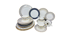 Set of 12 Crushed Glass Dinner Set with Gold Rim
wavy set