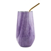 2 Pack of 16 oz Insulated Geode Straw Tumblers