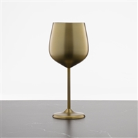 18 Oz Gold Stainless Steel White Wine Glasses, Set of 4