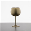 12 oz Brushed Gold Stainless Steel Red Wine Glasses, Set of 4