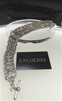 Fashion jewelry by UNOAERRE 18kt White Gold Plated Bracelet