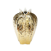 Gold Vase With White Rim 12"H