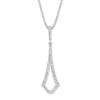 Sterling Silver Open Long Micro Pave Pendant