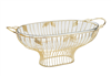 Gold Leaf Oval Shaped Bowl with Glass Insert