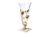 Glass Vase With Gold Leaf-Agate Stone Design