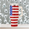 Bling Studded USA Flag 40oz Stainless Steel Tumbler