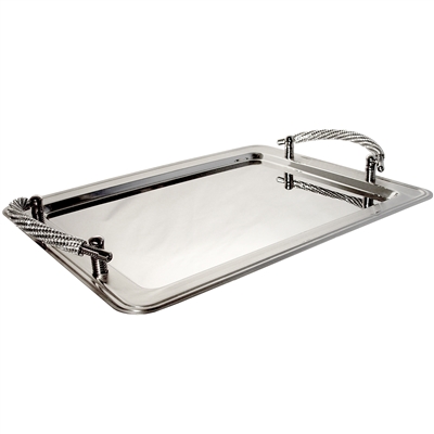 RECTANGULAR TRAY WITH HANDLES