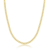 Sterling Silver 3mm Cuban Chain - Gold Plated