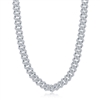 Sterling Silver 9mm Micro Pave Monaco Chain