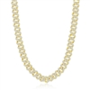 Sterling Silver 8mm Micro Pave Monaco Chain - Gold Plated