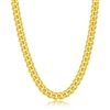Sterling Silver 6mm 'Solid' Miami Cuban Chain - Gold Plated