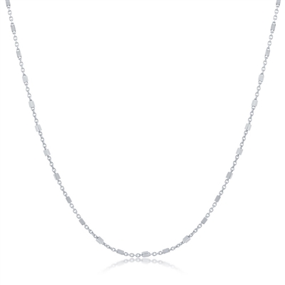 Sterling Silver Square Beads Chain