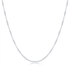 Sterling Silver Diamond-Cut Long Square Beads Chain