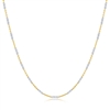 Sterling Silver Diamond-Cut Long Square Beads Chain - Gold Plated