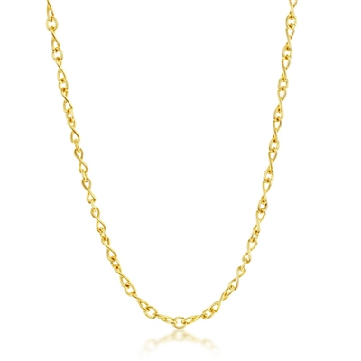 Sterling Silver Infinity Chain - Gold Plated
