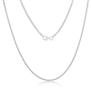 Sterling Silver 1.3mm Franco Chain - Rhodium Plated