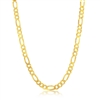 Sterling Silver 5mm Flat Figaro Chain - Gold Plated