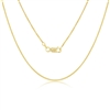 Sterling Silver 1.0mm Box Chain - Gold Plated