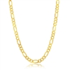 Sterling Silver 6mm Figaro Chain - Gold Plated