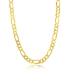 Sterling Silver 7.8mm Figaro Chain - Gold Plated