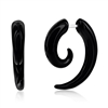 Stainless Steel Black PVC Horn Design Earring