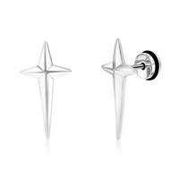 Stainless Steel Cross Style Earrings