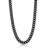 Stainless Steel 10mm Miami Cuban Chain Necklace - Matte Black IP Plated
