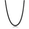 Stainless Steel 4mm Franco Chain Necklace - Black IP Plated