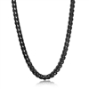 Stainless Steel 6mm Franco Chain Necklace - Black IP Plated