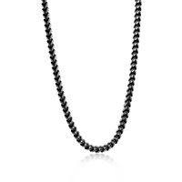 Stainless Steel 5mm Franco Chain Necklace - Oxidized Plated