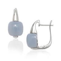 Sterling Silver Blue Chalcedony Earrings