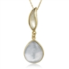 Sterling Silver Gold-Plated Doublet MOP and Lemon Quartz Necklace