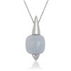 Sterling Silver Blue Chalcedony Necklace