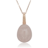 Sterling Silver Rose-Plated Rose Quartz Necklace