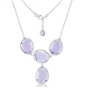 Sterling Silver Light Violet Catâ€™s Eye Necklace