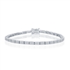 Sterling Silver Micro Pave Double Row Link Bracelet